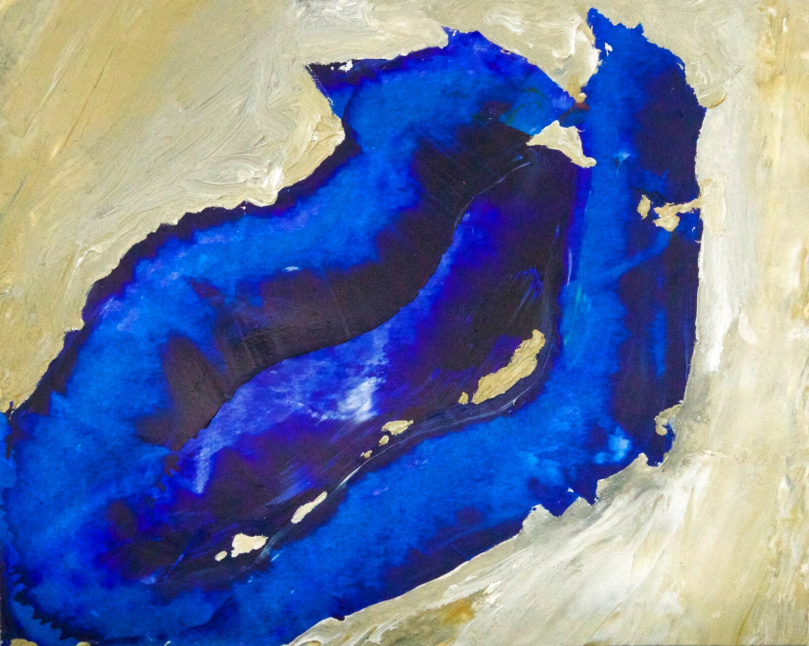 Blue Form with Gold